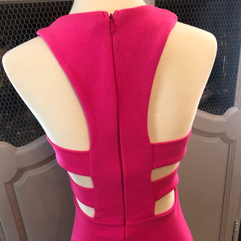 Lulu’s hot pink dress with cutouts